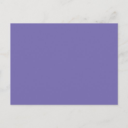 Periwinkle Solid Color Ankündigungspostkarte (Vorderseite)