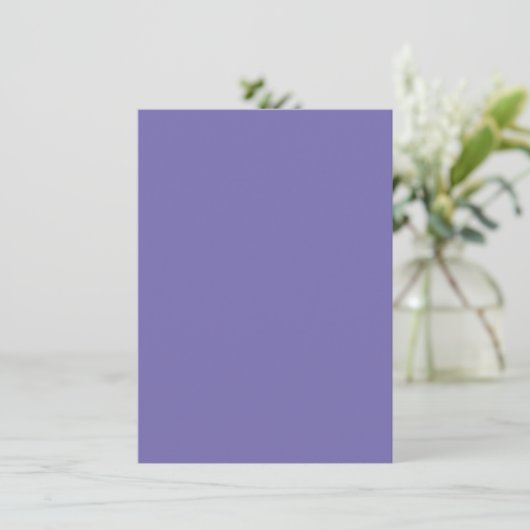 Periwinkle Solid Color Begleitkarte (Stehend Vorderseite)