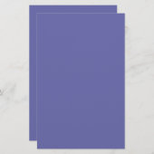 Periwinkle Solid Color Briefpapier (Vorne/Hinten)