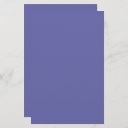 Periwinkle Solid Color Briefpapier (Vorne/Hinten)