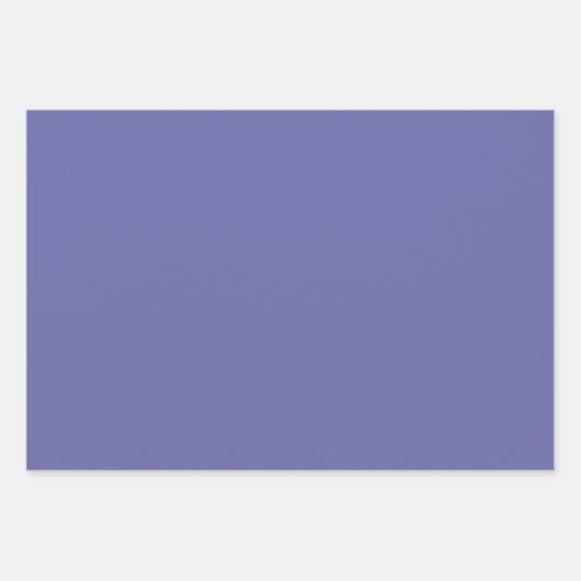 Periwinkle Solid Color Geschenkpapier Set (Vorderseite)