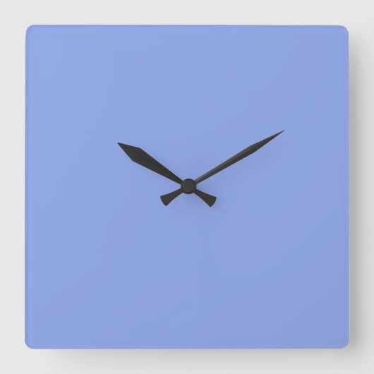 Periwinkle Solid Color Quadratische Wanduhr (Vorderseite)