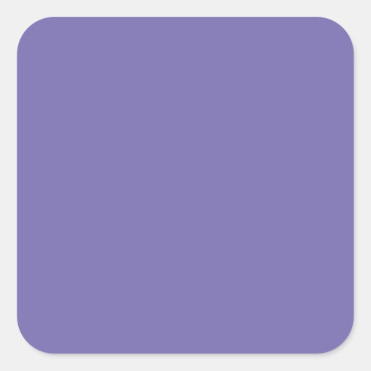 Periwinkle Solid Color Quadratischer Aufkleber (Vorderseite)