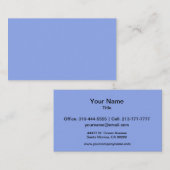 Periwinkle Solid Color Visitenkarte (Vorne/Hinten)