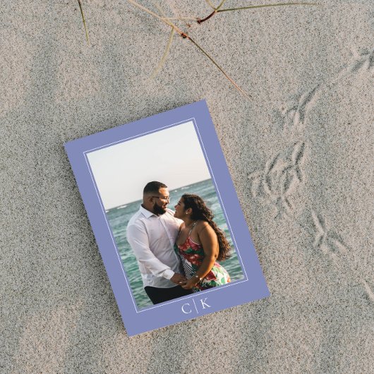 Periwinkle Starfish Monogram Foto Save The Date