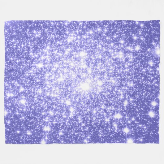 Periwinkle Stars Fleece Blanket (Vorderseite (Horizontal))