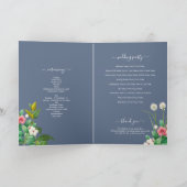 Periwinkle Staubblau Hochzeitsprogramm  Programm (Innenseite)