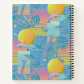 Periwinkle Summer Vaporwave Sonnenuntergang und Pa Notizblock (Rückseite)