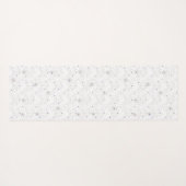 Periwinkle Taupe Weiße Blume Yogamatte (Rückseite (Horizontal))