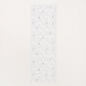 Periwinkle Taupe Weiße Blume Yogamatte (Rückseite)