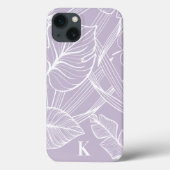 Periwinkle Tropical Palm Leaf Muster Case-Mate iPhone Hülle (Rückseite)
