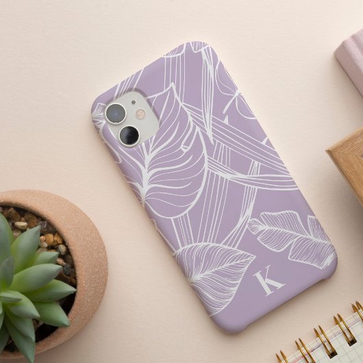 Periwinkle Tropical Palm Leaf Muster Case-Mate iPhone Hülle