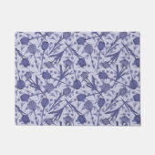 Periwinkle Tulpenmuster-Blume Fußmatte (Vorderseite)