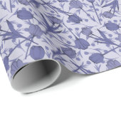 Periwinkle Tulpenmuster-Blume Geschenkpapier (Rolleneckpunkt)