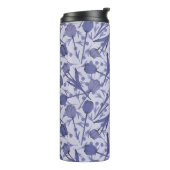 Periwinkle Tulpenmuster-Blume Thermosbecher (Nach links gedreht)