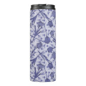 Periwinkle Tulpenmuster-Blume Thermosbecher (Rückseite)