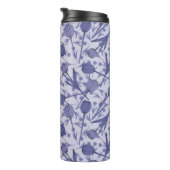 Periwinkle Tulpenmuster-Blume Thermosbecher (Nach rechts gedreht)