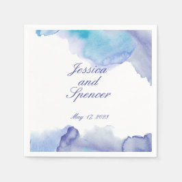 Periwinkle und Blue Alcohol Ink Wedkins Napkins Serviette