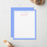 Periwinkle und rosa Mitteilungskarten