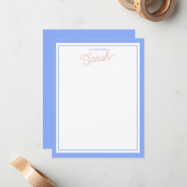 Periwinkle und rosa Mitteilungskarten