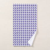 Periwinkle und weiße moderne Sharp Waves Badhandtuch Set (Handtuch)