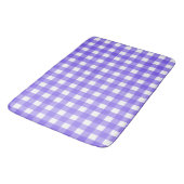 Periwinkle und weißer Gingham Badematte (Schrägansicht)