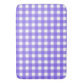Periwinkle und weißer Gingham Badematte (Vorderseite Vertikal)