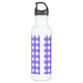 Periwinkle und weißer Gingham Edelstahlflasche (Rückseite)