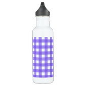 Periwinkle und weißer Gingham Edelstahlflasche (Rechts)