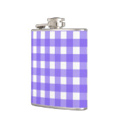 Periwinkle und weißer Gingham Flachmann (Links)