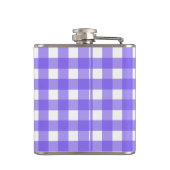 Periwinkle und weißer Gingham Flachmann (Rückseite)