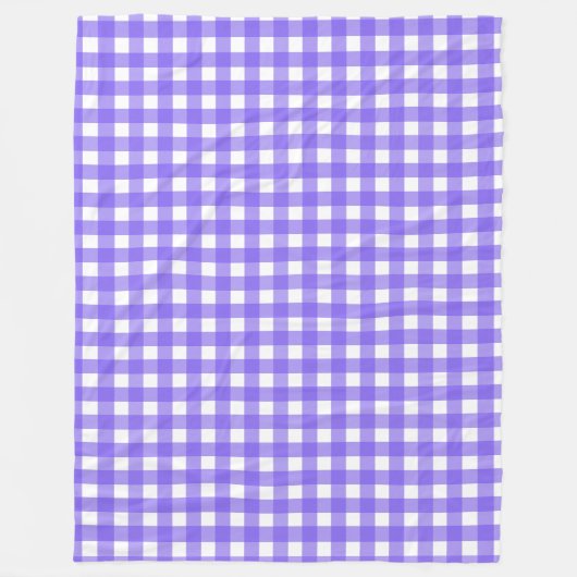 Periwinkle und weißer Gingham Fleecedecke (Vorderseite)