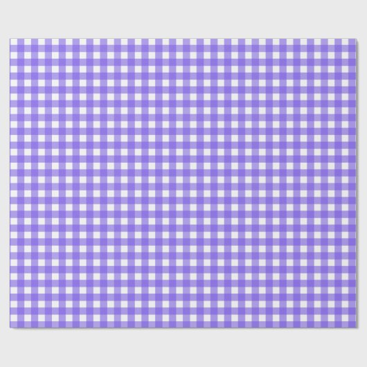 Periwinkle und weißer Gingham Geschenkpapier (Flach)