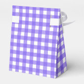 Periwinkle und weißer Gingham Geschenkschachtel (Rückseite)
