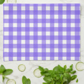 Periwinkle und weißer Gingham Geschirrtuch (Gefaltet)