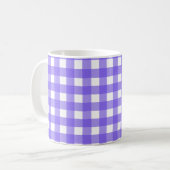 Periwinkle und weißer Gingham Kaffeetasse (Vorderseite Links)