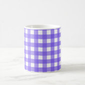 Periwinkle und weißer Gingham Kaffeetasse (Mittel)
