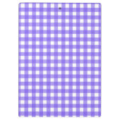 Periwinkle und weißer Gingham Klemmbrett (Rückseite)