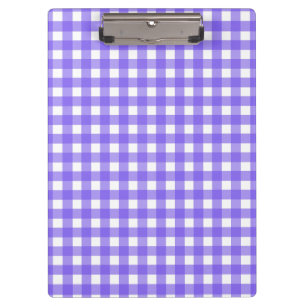 Periwinkle und weißer Gingham Klemmbrett