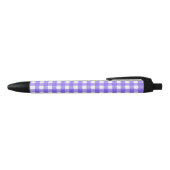 Periwinkle und weißer Gingham Kugelschreiber (Oberseite)