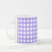 Periwinkle und weißer Gingham Mattglastasse (Links)