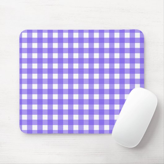 Periwinkle und weißer Gingham Mousepad (Mit Mouse)