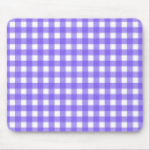 Periwinkle und weißer Gingham Mousepad (Vorne)