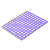 Periwinkle und weißer Gingham Notizblock (Linke Seite)