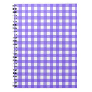 Periwinkle und weißer Gingham Notizblock