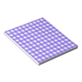 Periwinkle und weißer Gingham Notizblock (angewinkelt)