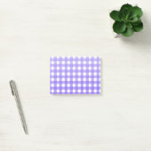 Periwinkle und weißer Gingham Post-it Klebezettel (Büro)