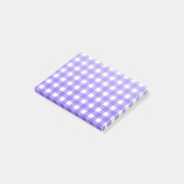 Periwinkle und weißer Gingham Post-it Klebezettel (angewinkelt)