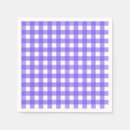 Periwinkle und weißer Gingham Serviette (Vorderseite)