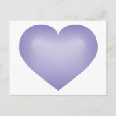 Periwinkle verblassendes Herz Postkarte (Vorderseite)